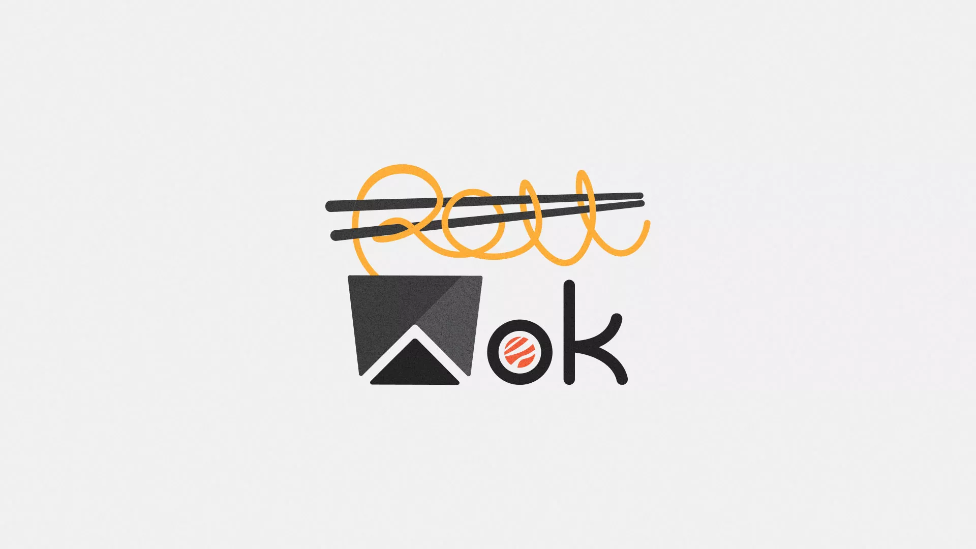 Разработка логотипа суши-бара «Roll Wok Club» в Котельниково